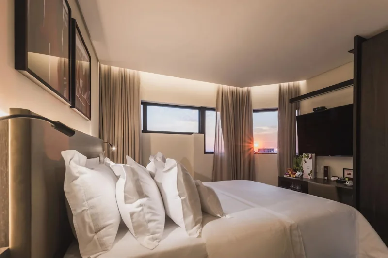 Apartamento do hotel com vista para São Paulo
